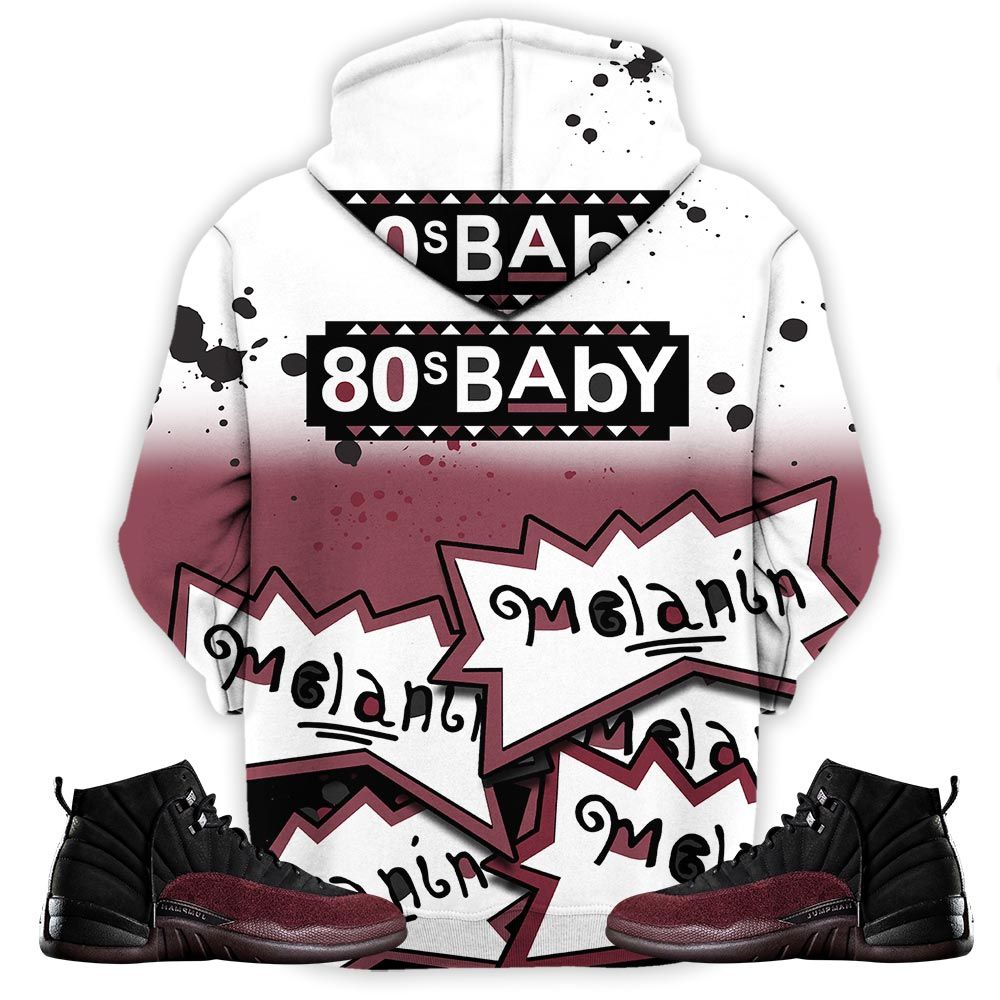 Rugrats 80S Baby Martin Tv Sneaker Shirt Match Burgundy Crush 12S, Jordan 12 A Ma Maniere Hoodie Sweatshirt Tee All Over Print MKO Shirt