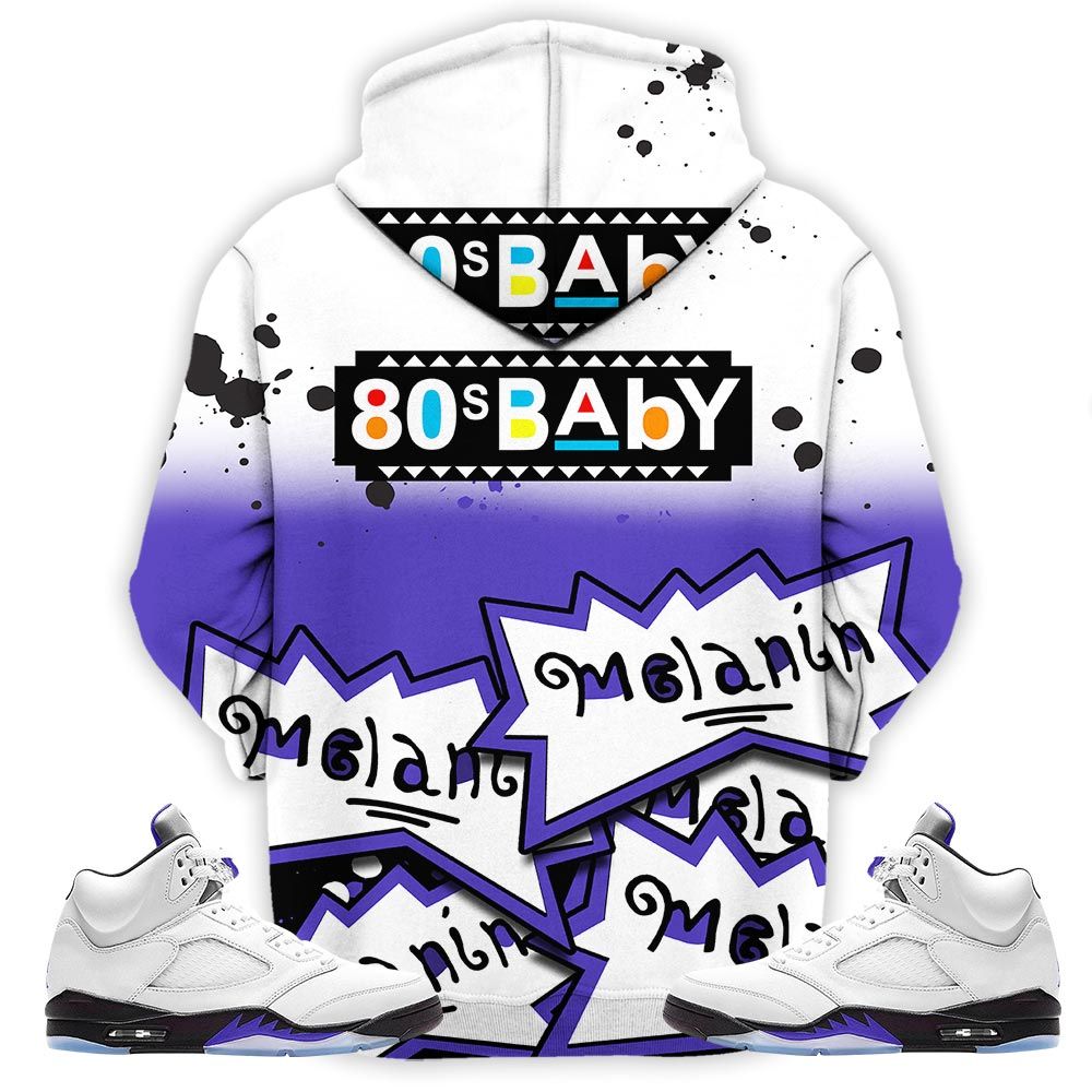 Rugrats 80S Baby Martin Tv Sneaker Shirt Match Dark Concord 5S, Jordan 5 Retro Concord Hoodie Sweatshirt Tee All Over Print MKO Shirt