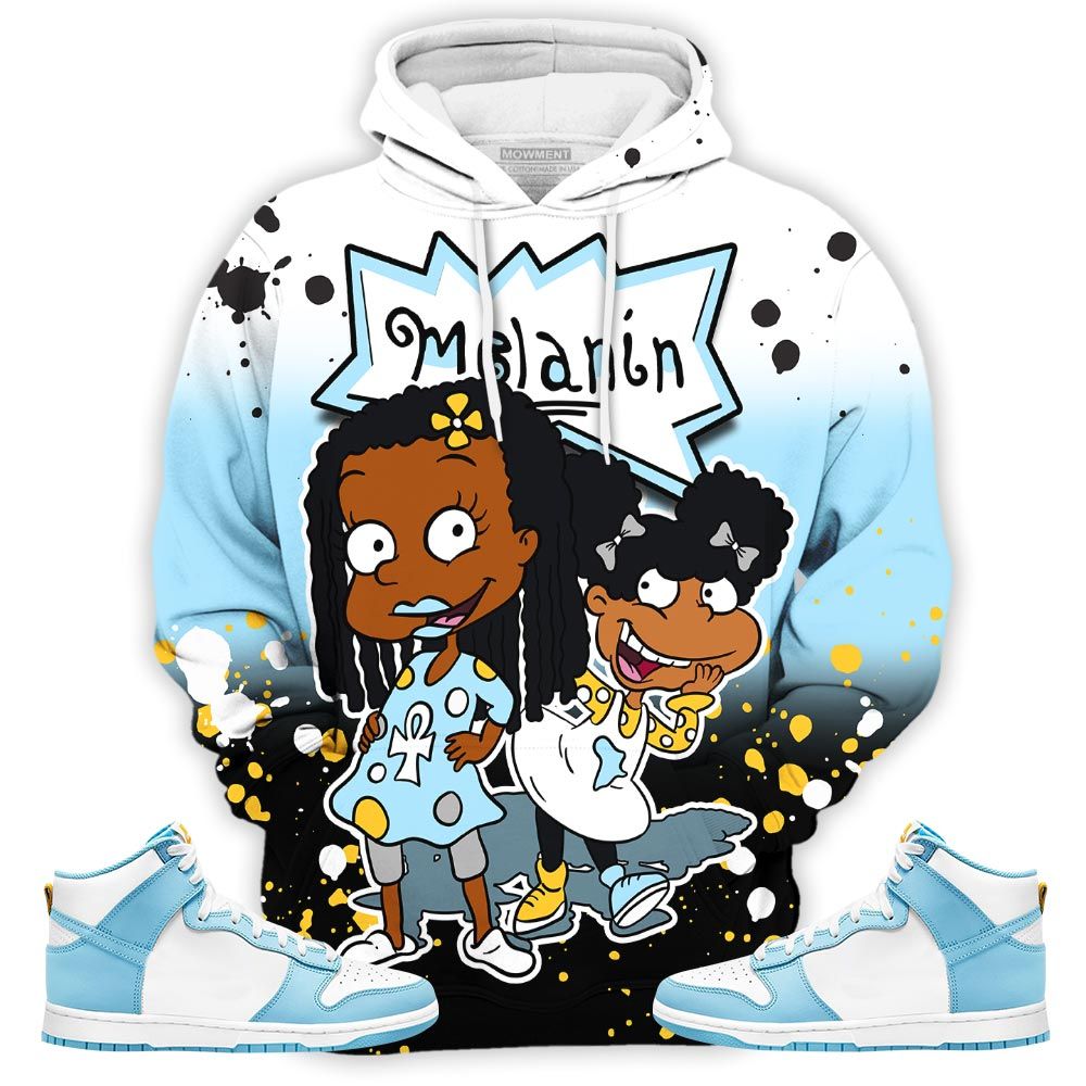 Rugrats 80S Baby Martin Tv Sneaker Shirt Match Dunk High Blue Chill, Dunk High Homer Simpson Hoodie Sweatshirt Tee All Over Print MKO Shirt