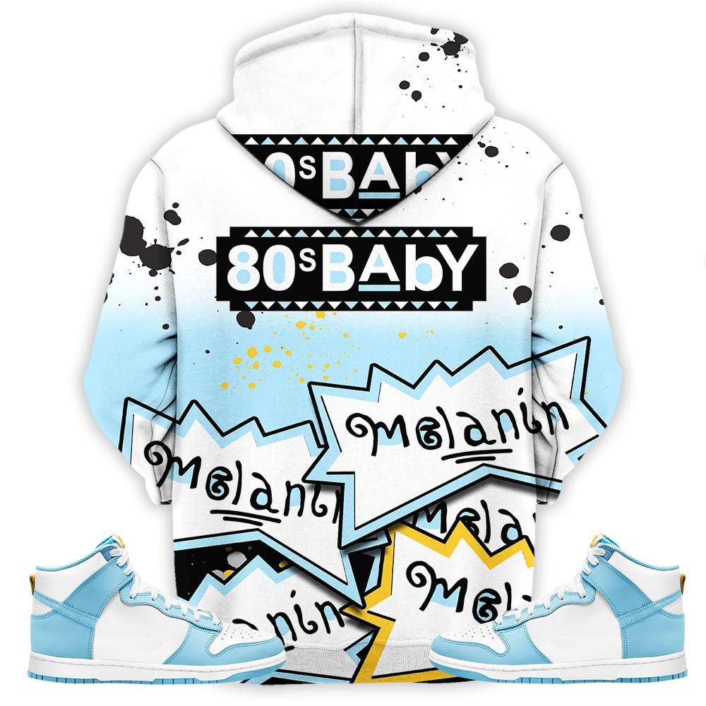 Rugrats 80S Baby Martin Tv Sneaker Shirt Match Dunk High Blue Chill, Dunk High Homer Simpson Hoodie Sweatshirt Tee All Over Print MKO Shirt