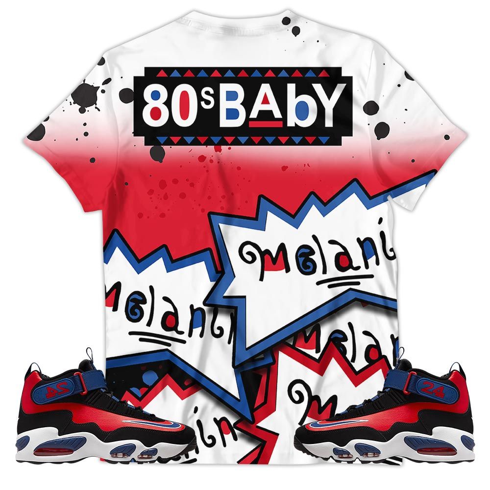 Rugrats 80S Baby Martin Tv Sneaker Shirt Match Max 1 Navy Red Black, Air Griffey Max 1 Black Red Navy Blue Hoodie Sweatshirt Tee All Over Print MKO Shirt