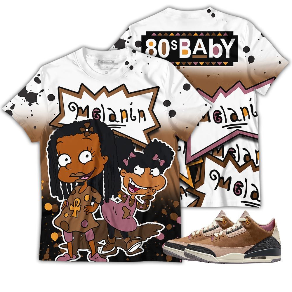 Rugrats 80S Baby Martin Tv Sneaker Shirt Match Retro Archaeo Brown 3S, Jordan 3 Archaeo Brown Hoodie Sweatshirt Tee All Over Print MKO Shirt