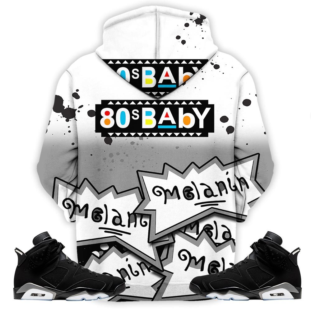 Rugrats 80S Baby Martin Tv Sneaker Shirt Match Retro Metallic Silver 6S, Jordan 6 Black Chrome Hoodie Sweatshirt Tee All Over Print MKO Shirt