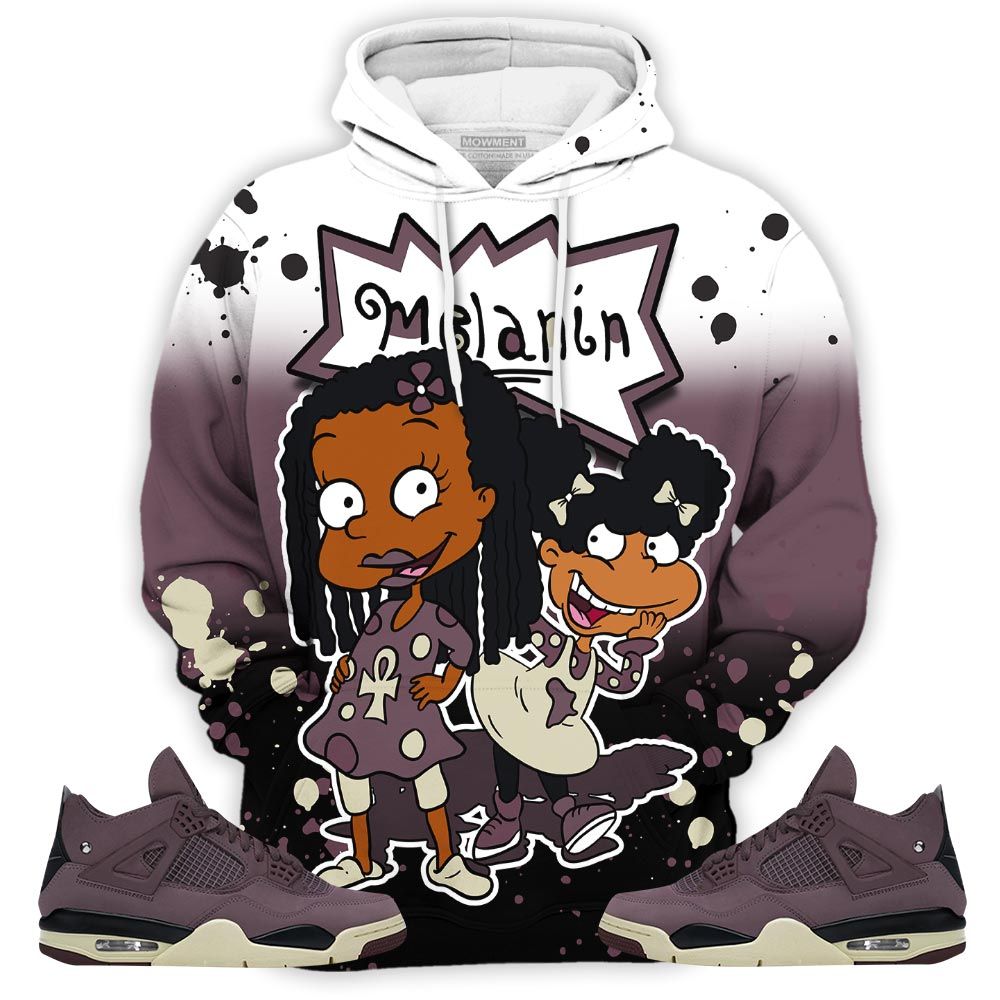Rugrats 80S Baby Martin Tv Sneaker Shirt Match Violet Ore 4S, Jordan 4 A Ma Maniere Violet Ore Hoodie Sweatshirt Tee All Over Print MKO Shirt