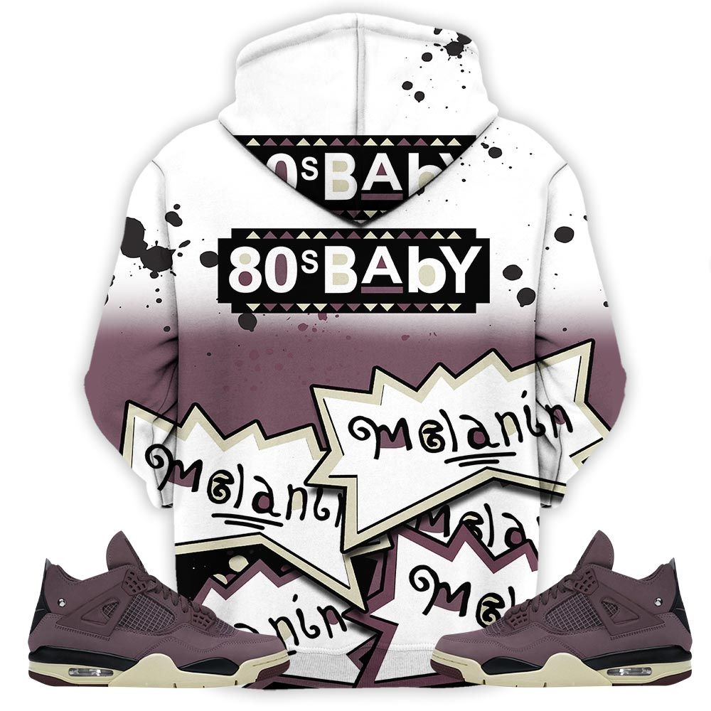 Rugrats 80S Baby Martin Tv Sneaker Shirt Match Violet Ore 4S, Jordan 4 A Ma Maniere Violet Ore Hoodie Sweatshirt Tee All Over Print MKO Shirt