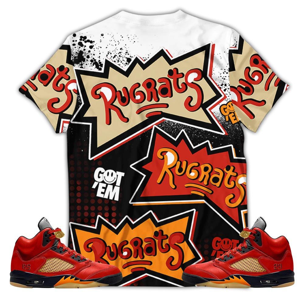 Rugrats 80S Cartoon 90S Sneaker Shirt Match 5 Dunk On Mars, Jordan 5 Mars For Her Hoodie Sweatshirt Tee All Over Print MKO Shirt