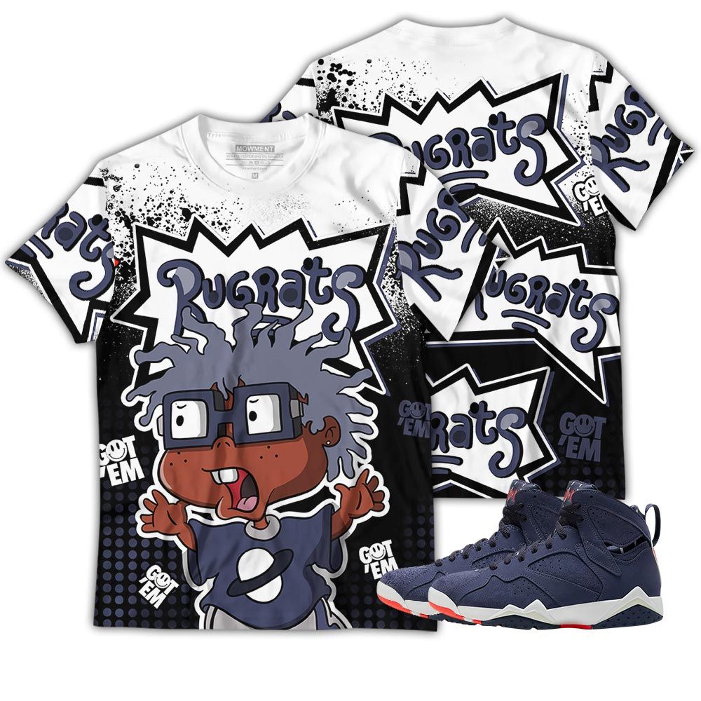 Rugrats 80S Cartoon 90S Sneaker Shirt Match 7 Neutral Indigo, Jordan 7 Quai 54 Hoodie Sweatshirt Tee All Over Print MKO Shirt Rugrats 80S Cartoon 90S Sneaker Shirt Match 7 Neutral Indigo, Jordan 7 Quai 54 Hoodie Sweatshirt Tee All Over Print MKO Shirt