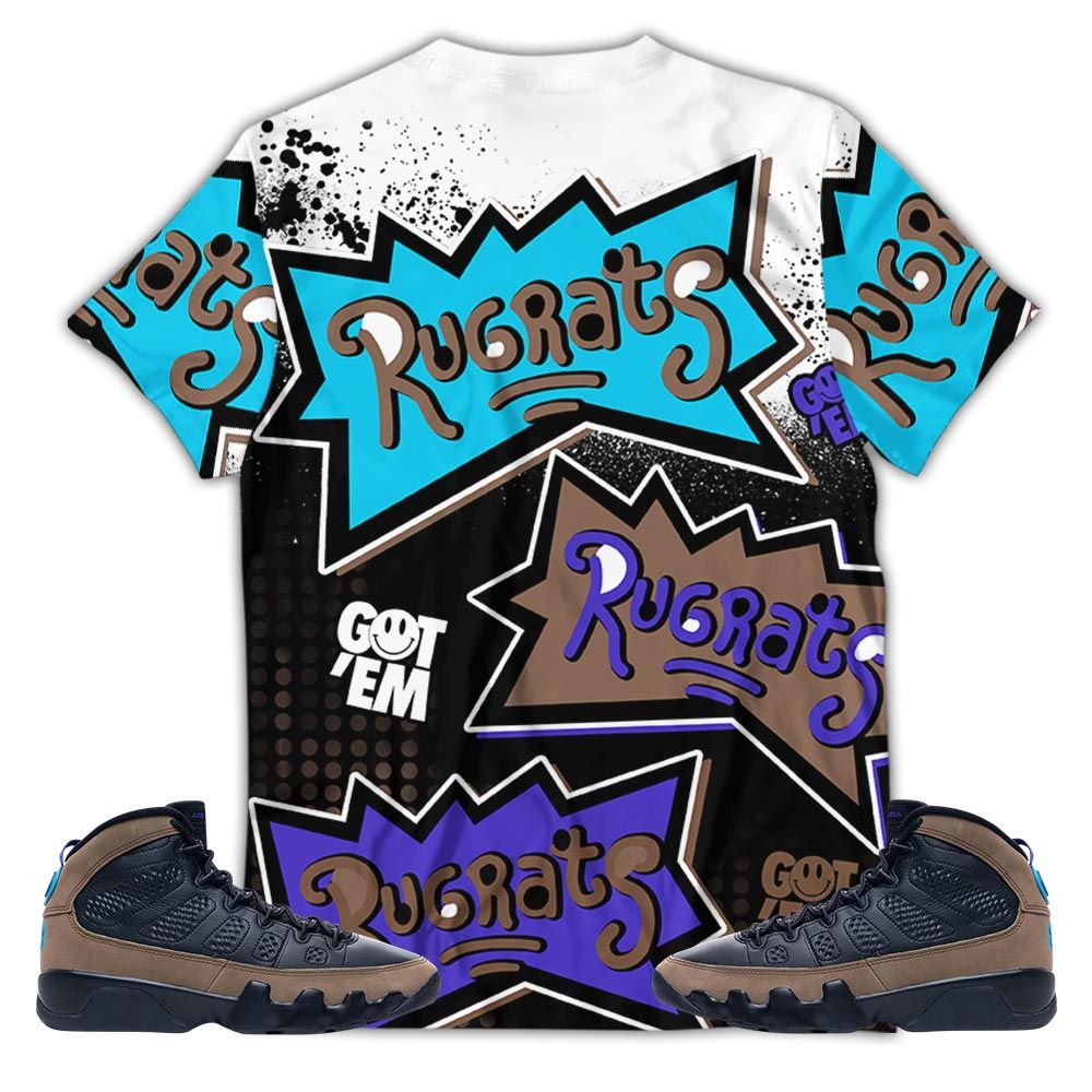 Rugrats 80S Cartoon 90S Sneaker Shirt Match Olive Concord 9S, Jordan 9 Olive Concord Hoodie Sweatshirt Tee All Over Print MKO Shirt