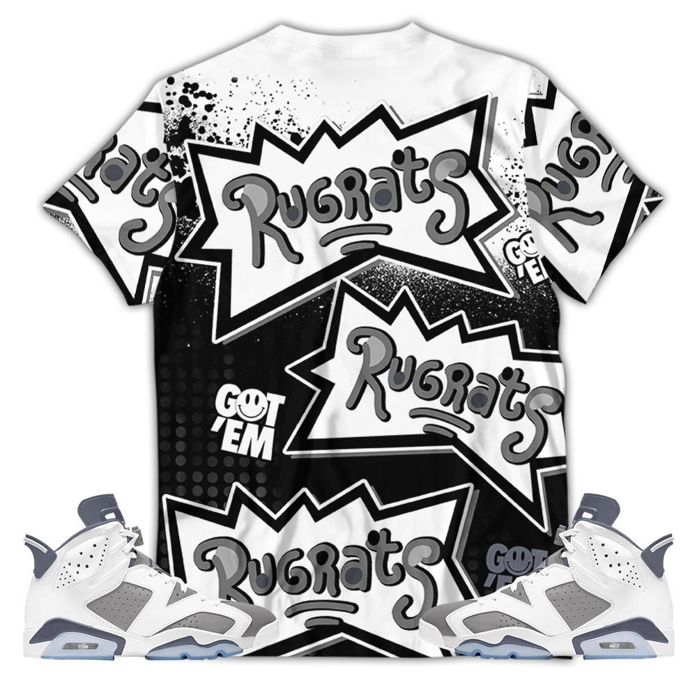 Rugrats 80S Chuckie Sneaker Shirt Match Retro Cool Grey 6S, Jordan 6 Cool Grey Hoodie Sweatshirt Tee All Over Print MKO Shirt