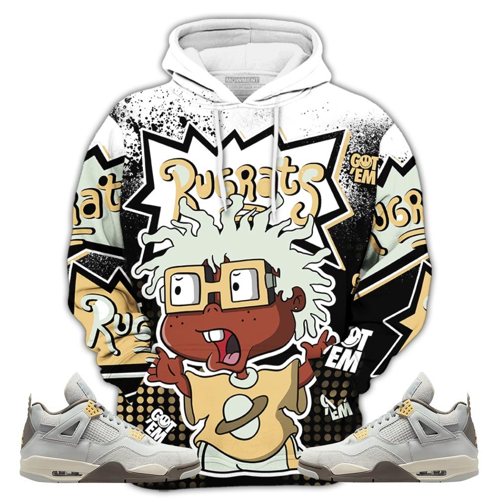 Rugrats 80S Chuckie Sneaker Shirt Match Retro Craft 4S, Jordan 4 Craft Photon Dust Hoodie Sweatshirt Tee All Over Print MKO Shirt