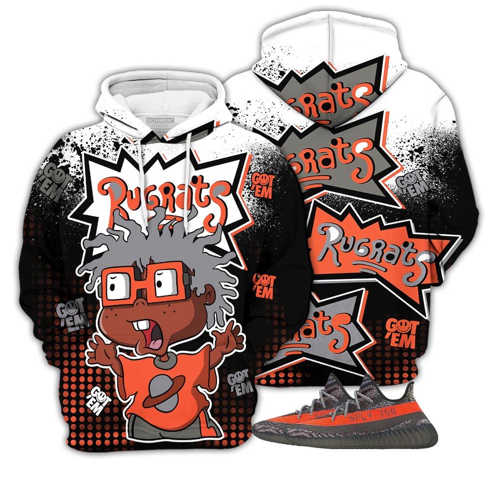 Rugrats 80S Melanin Cartoon 90S Sneaker Shirt Match Boots 350 V2 Dark Beluga, Yeezy 350 V2 Carbon Beluga Hoodie Sweatshirt Tee All Over Print MKO Shirt