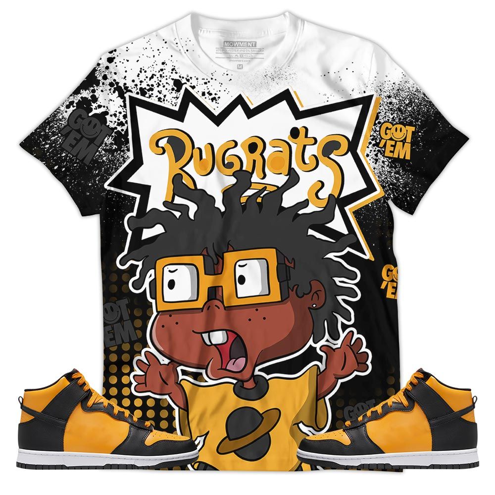 Rugrats 80S Melanin Cartoon 90S Sneaker Shirt Match Dunk Reverse Goldenrod, Dunk High Bruce Lee Hoodie Sweatshirt Tee All Over Print MKO Shirt