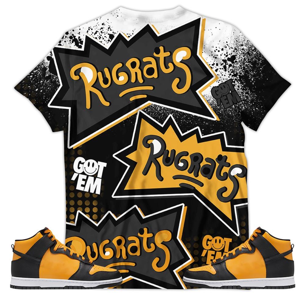 Rugrats 80S Melanin Cartoon 90S Sneaker Shirt Match Dunk Reverse Goldenrod, Dunk High Bruce Lee Hoodie Sweatshirt Tee All Over Print MKO Shirt