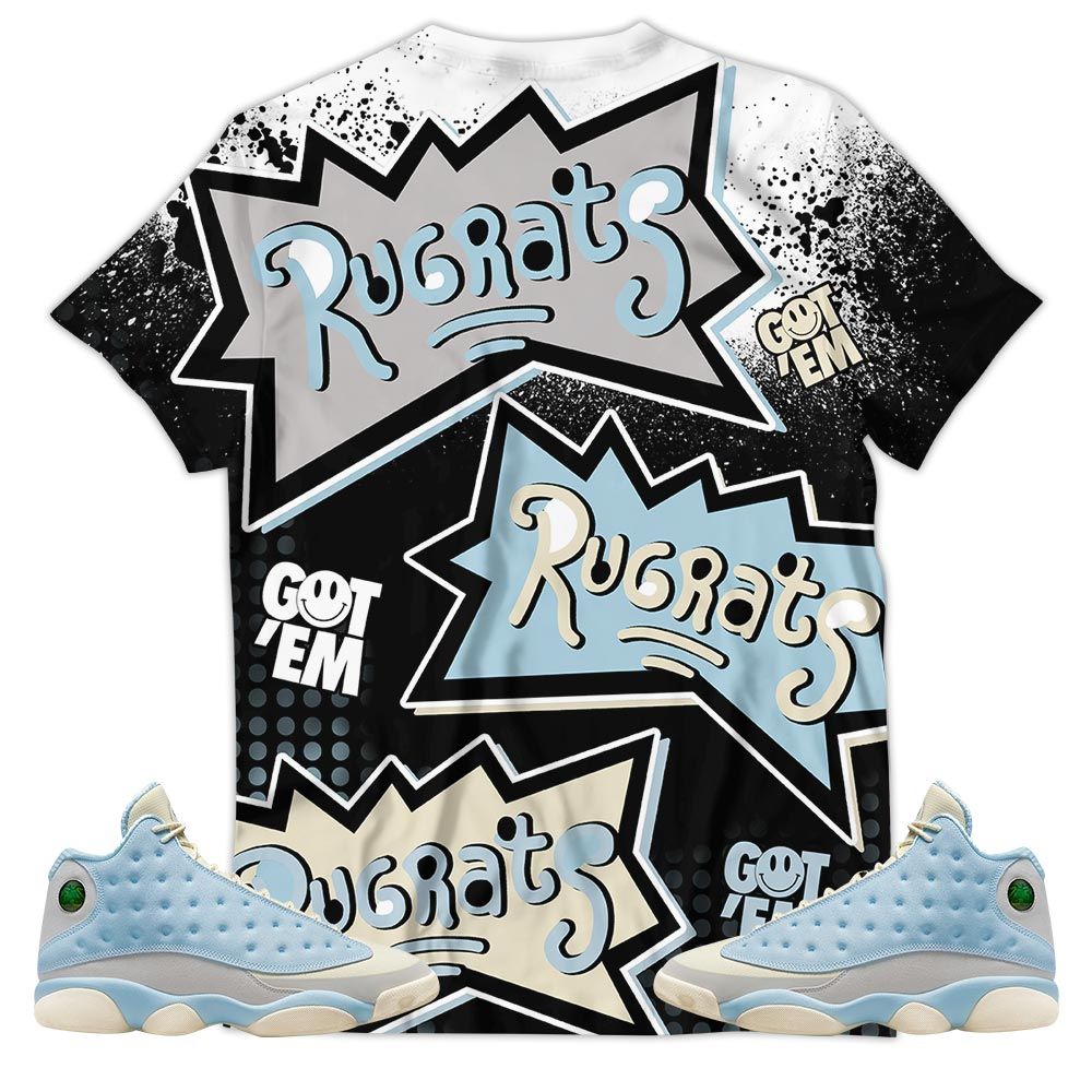 Rugrats 80S Melanin Cartoon 90S Sneaker Shirt Match Solefly 13S, Jordan 13 Retro Solefly Hoodie Sweatshirt Tee All Over Print MKO Shirt