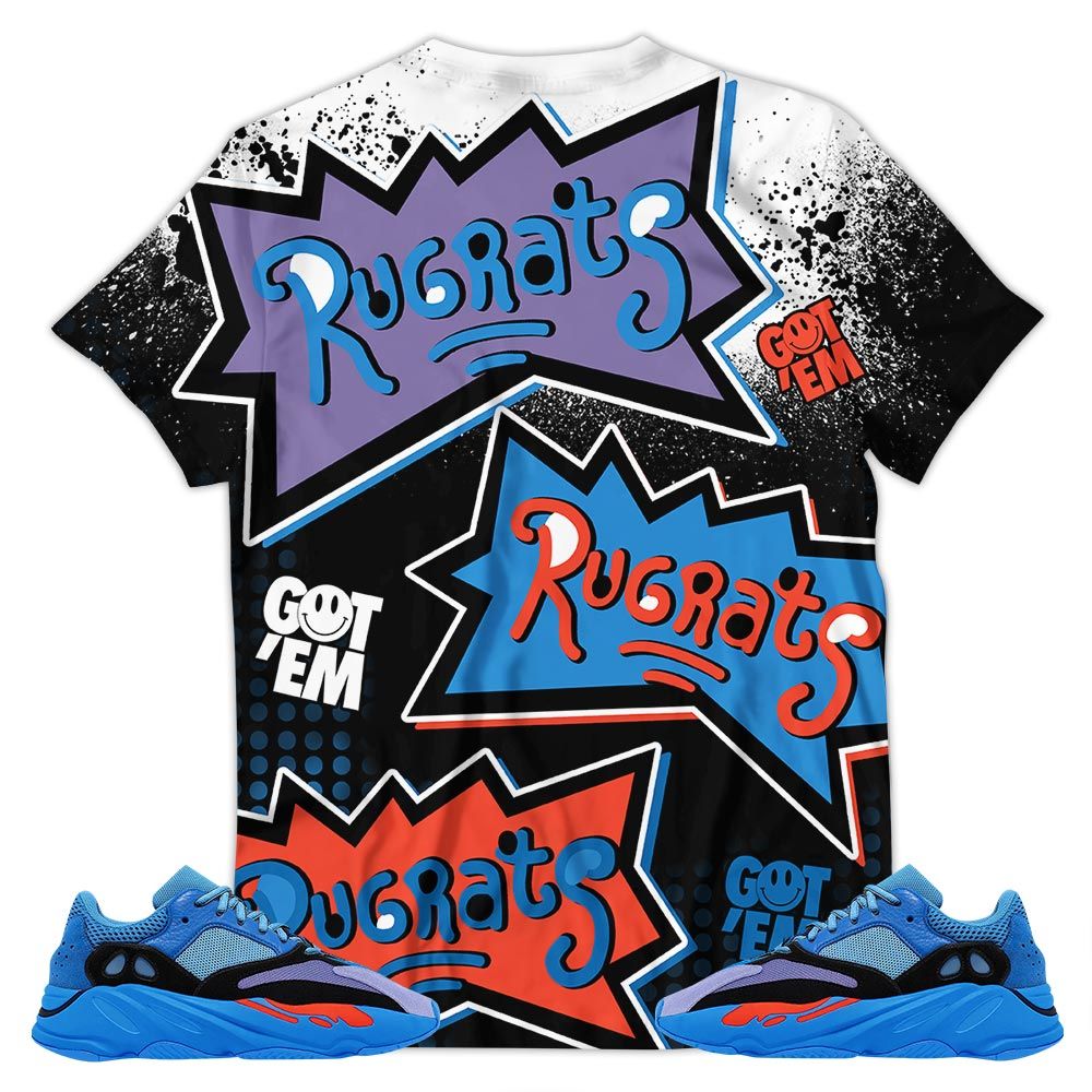 Rugrats 80S Melanin Chuckie Sneaker Shirt Match Boost 700 Hi-Res Blue, Yeezy 700 V1 Hi-Res Blue Hoodie Sweatshirt Tee All Over Print MKO Shirt
