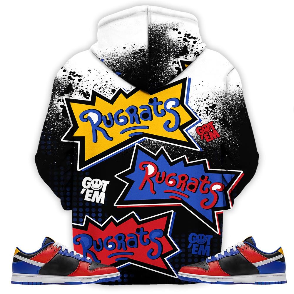 Rugrats 80S Melanin Chuckie Sneaker Shirt Match Dunk Low Tsu, Dunk Low Tsu Tiger Hoodie Sweatshirt Tee All Over Print MKO Shirt