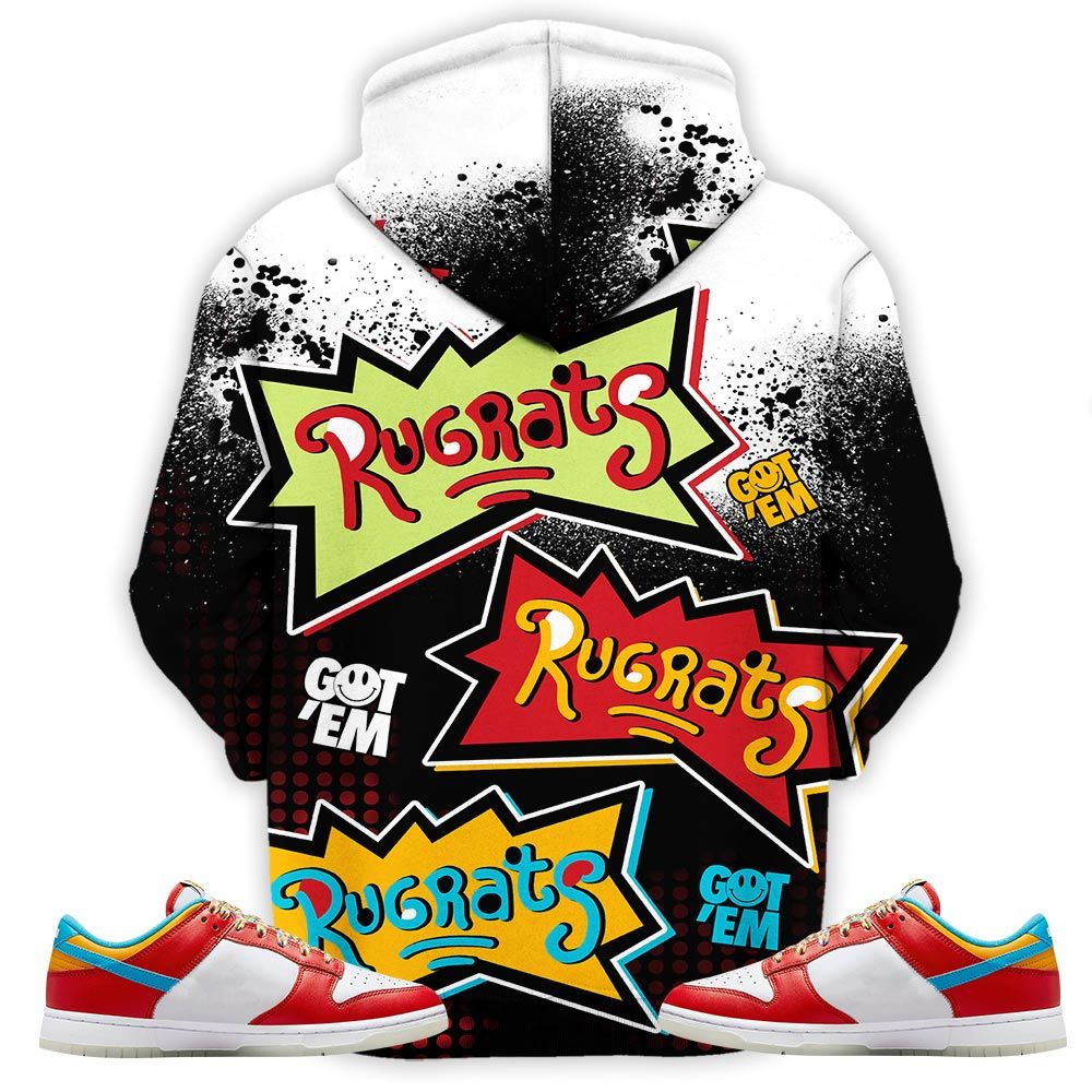 Rugrats 80S Melanin Chuckie Sneaker Shirt Match Fruity Pebbles Dunk Low, Dunk Low Fruity Pebbles Hoodie Sweatshirt Tee All Over Print MKO Shirt