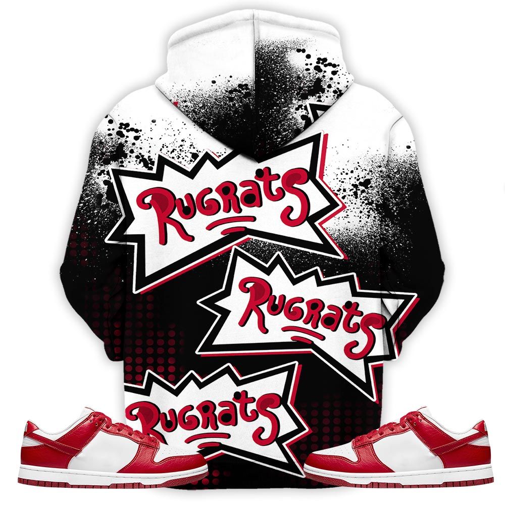 Rugrats 80S Melanin Chuckie Sneaker Shirt Match Low Nature White Gym Red, Dunk Low Gym Red Hoodie Sweatshirt Tee All Over Print MKO Shirt