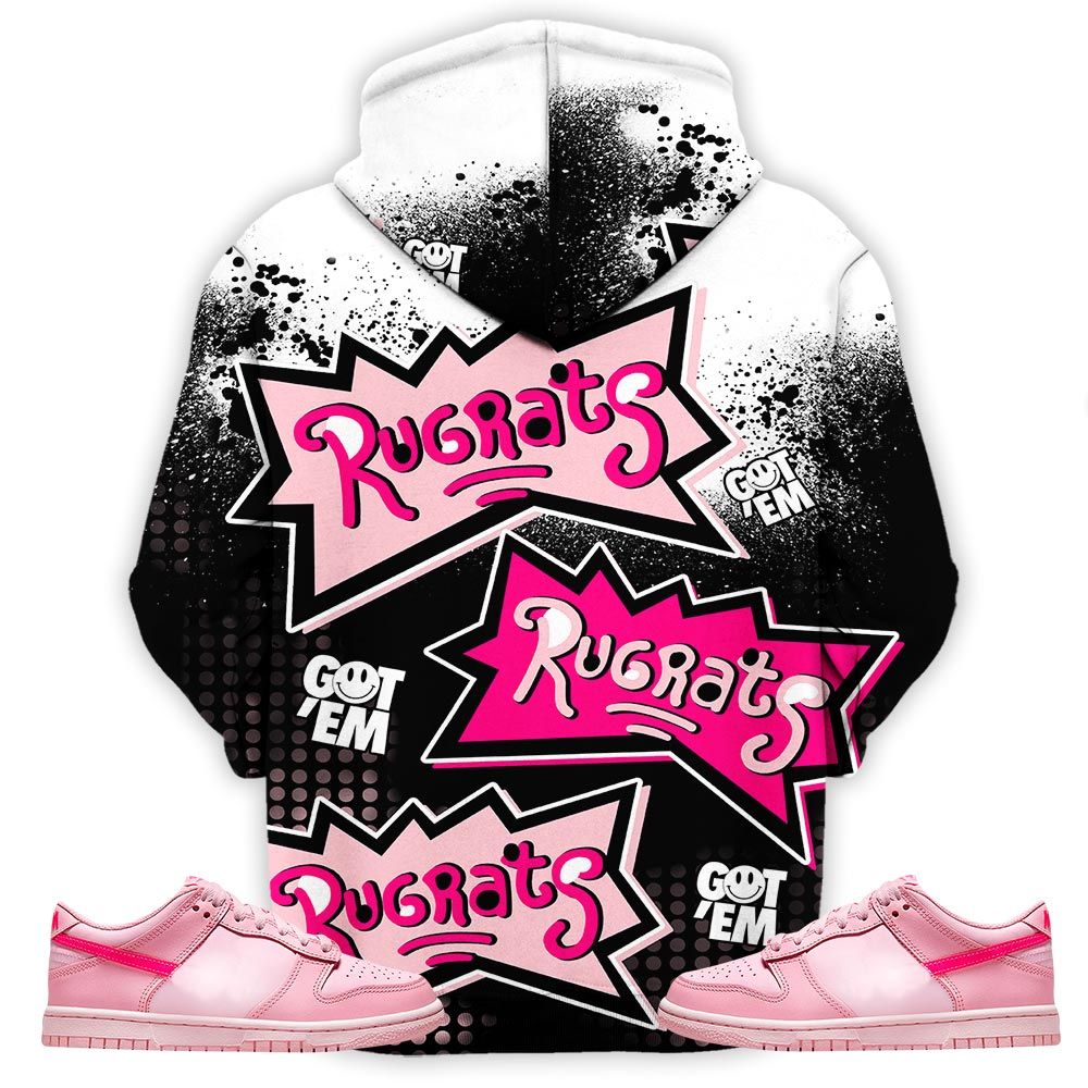 Rugrats 80S Melanin Chuckie Sneaker Shirt Match Low Triple Pink, Dunk Low Triple Pink Hoodie Sweatshirt Tee All Over Print MKO Shirt
