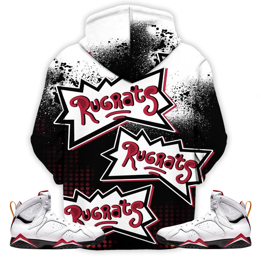 Rugrats 80S Melanin Chuckie Sneaker Shirt Match Og Cardinal 7S, Jordan 7 Retro Cardinal Hoodie Sweatshirt Tee All Over Print MKO Shirt