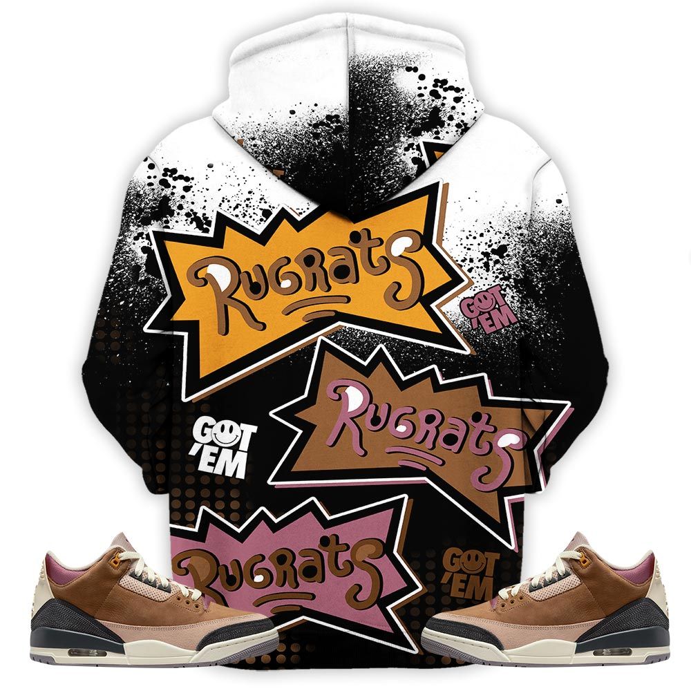 Rugrats 80S Melanin Chuckie Sneaker Shirt Match Retro Archaeo Brown 3S, Jordan 3 Archaeo Brown Hoodie Sweatshirt Tee All Over Print MKO Shirt