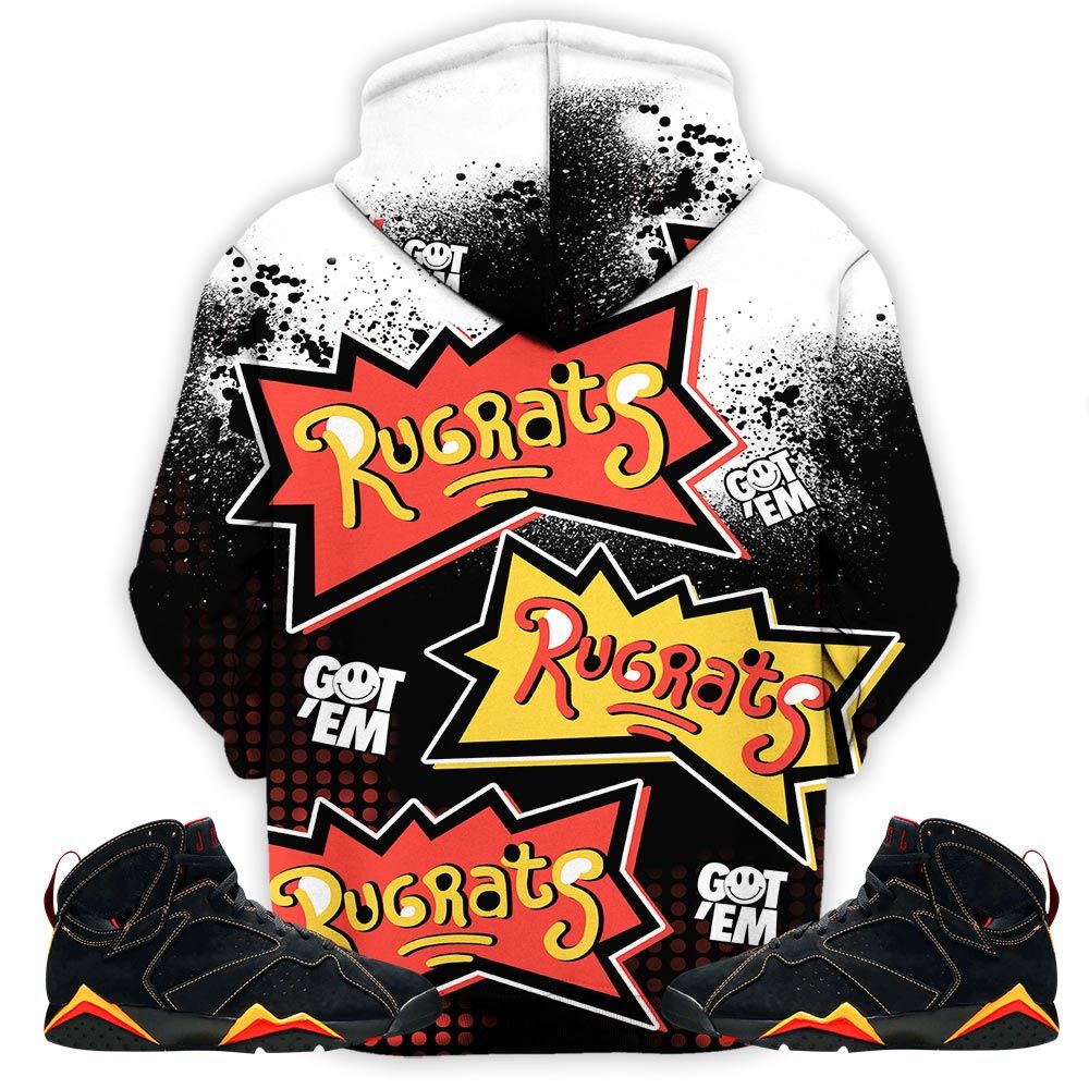 Rugrats 80S Melanin Chuckie Sneaker Shirt Match Retro Citrus 7S, Jordan 7 Retro Citrus Hoodie Sweatshirt Tee All Over Print MKO Shirt