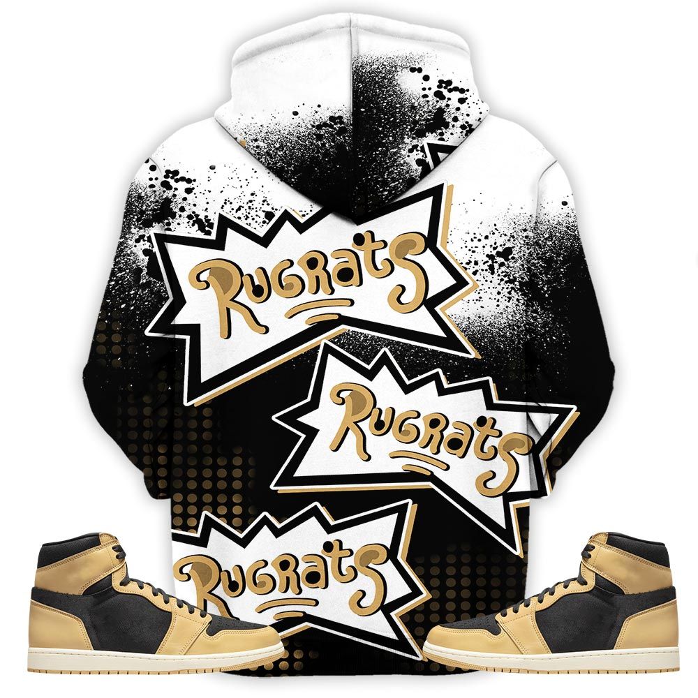 Rugrats 80S Melanin Chuckie Sneaker Shirt Match Retro Heirloom 1S, Jordan 1 Retro High Og Heirloom Hoodie Sweatshirt Tee All Over Print MKO Shirt