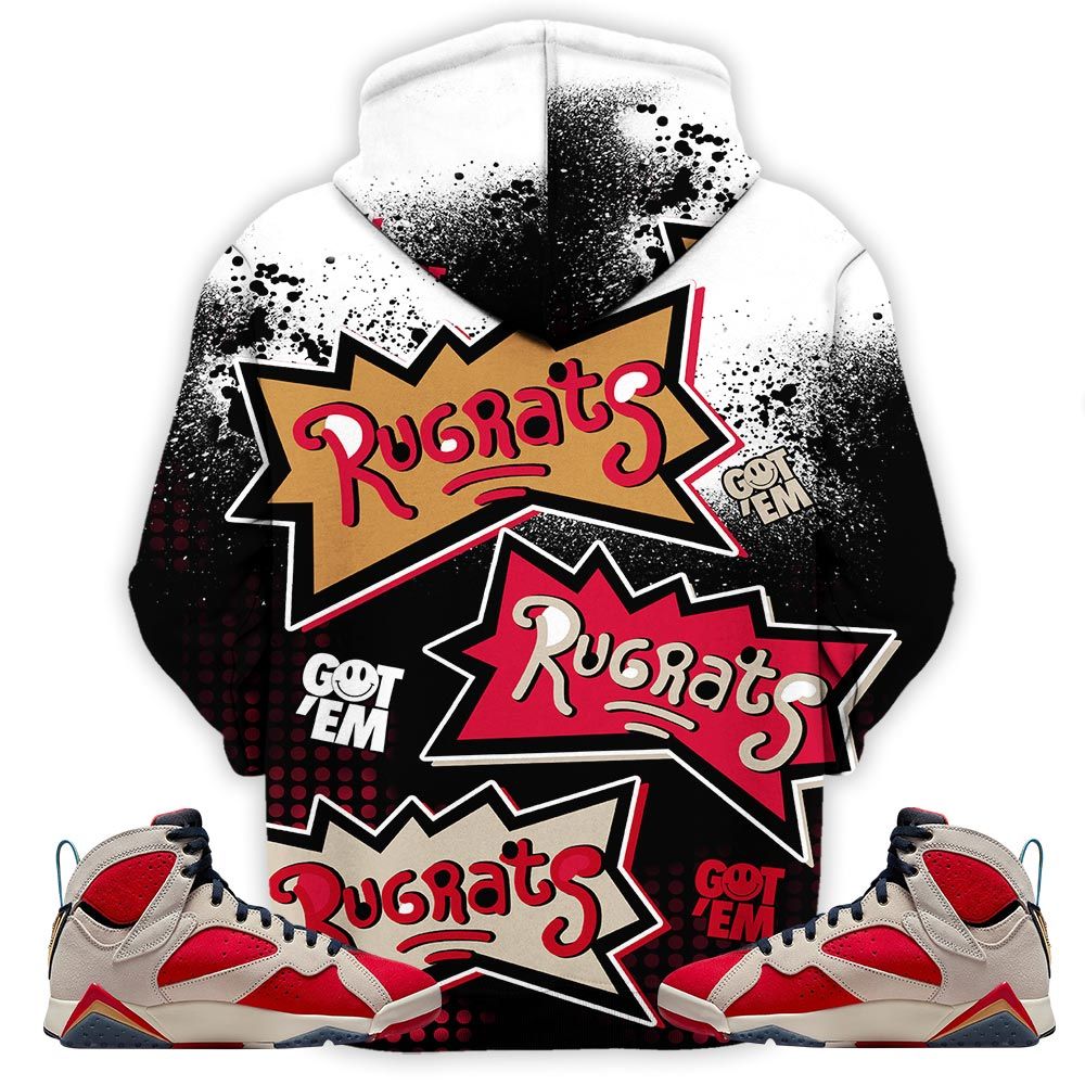 Rugrats 80S Melanin Chuckie Sneaker Shirt Match Retro Trophy Room 7S, Jordan 7 Trophy Room Hoodie Sweatshirt Tee All Over Print MKO Shirt