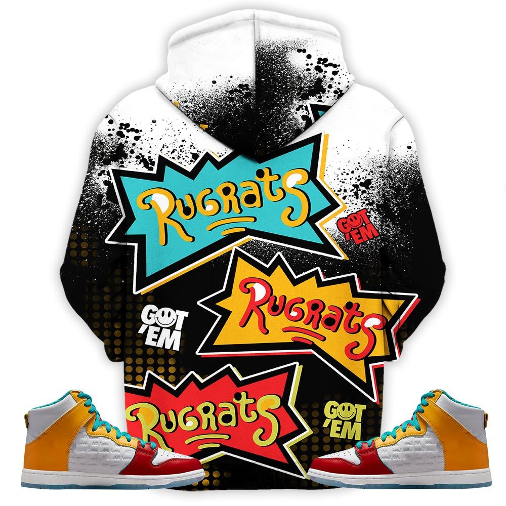Rugrats 80S Melanin Chuckie Sneaker Shirt Match Sb Dunk Froskate, Sb Dunk High All Love No Hate Hoodie Sweatshirt Tee All Over Print MKO Shirt