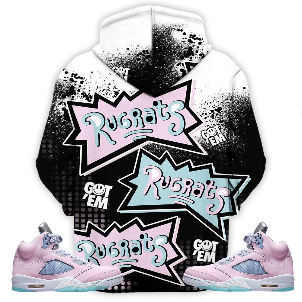 Rugrats 80S Melanin Chuckie Sneaker Shirt Match Se Easter 5S, Jordan 5 Retro Easter Hoodie Sweatshirt Tee All Over Print MKO Shirt