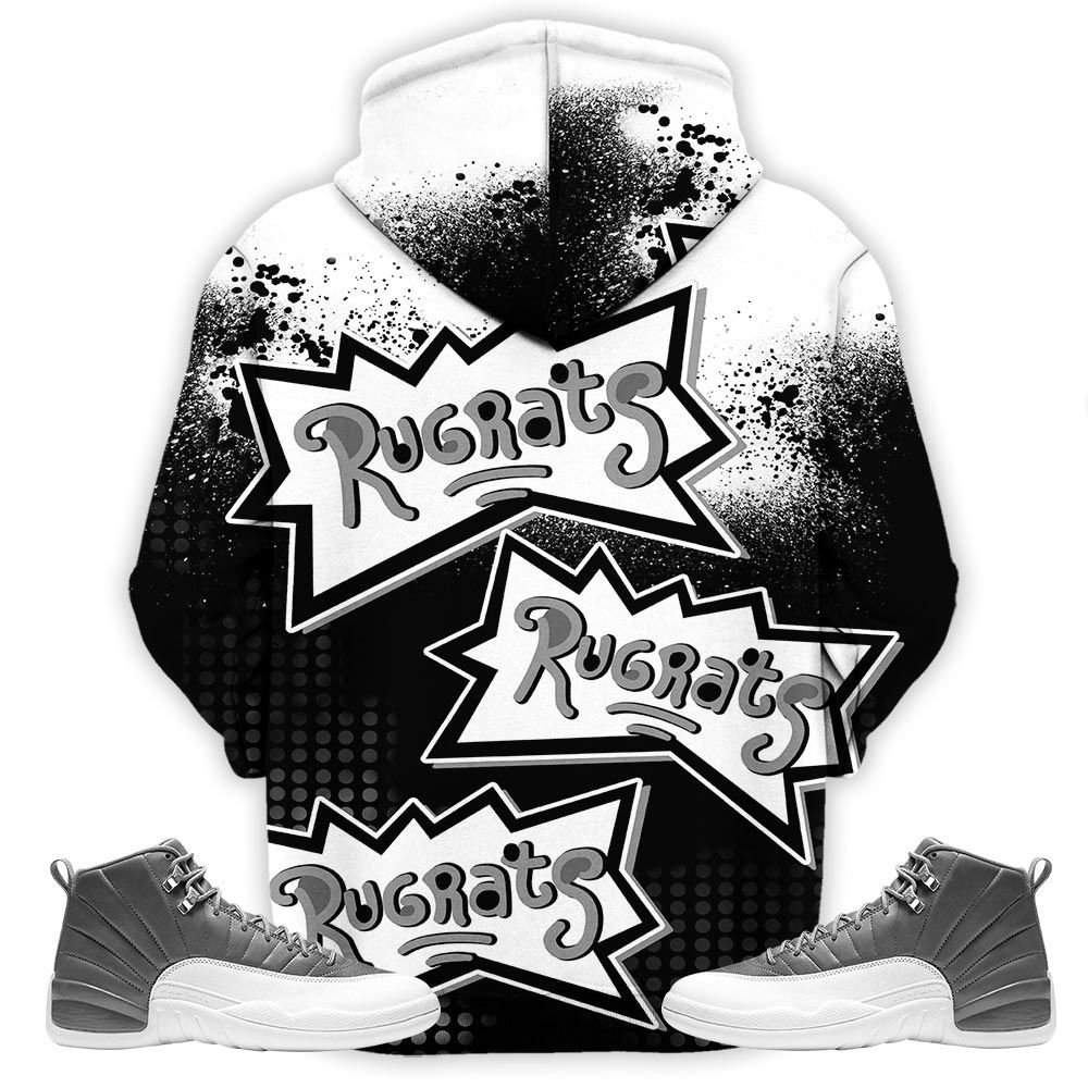 Rugrats 80S Melanin Chuckie Sneaker Shirt Match Stealth 12S, Jordan 12 Retro Stealth Hoodie Sweatshirt Tee All Over Print MKO Shirt