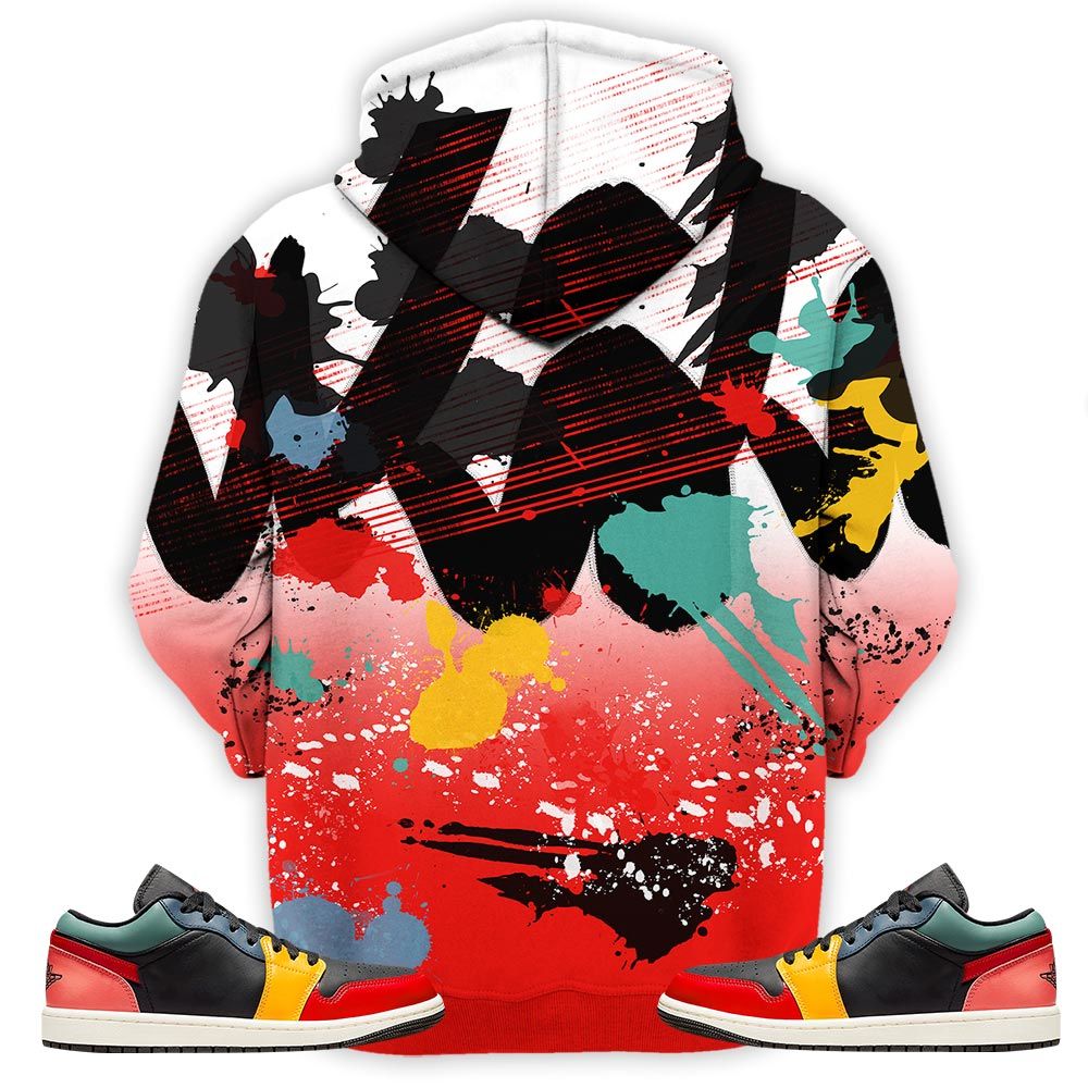 Rugrats 90S Watercolor Sneaker Shirt Match 1 Se Black Multi Color, Jordan 1 Low Black Fire Red Taxi Hoodie Sweatshirt Tee All Over Print MKO Shirt