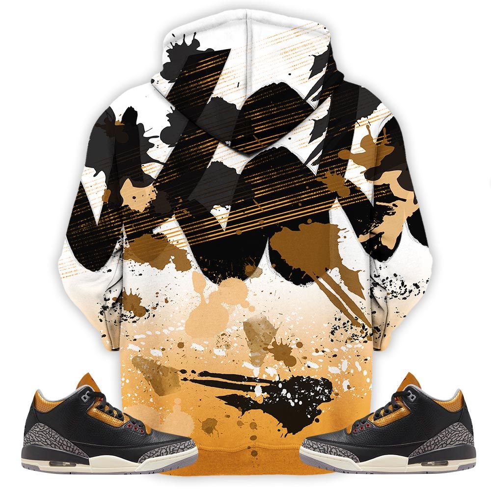 Rugrats 90S Watercolor Sneaker Shirt Match Black Gold 3S, Jordan 3 Retro Black Gold Hoodie Sweatshirt Tee All Over Print MKO Shirt