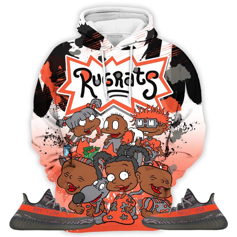 Rugrats 90S Watercolor Sneaker Shirt Match Boots 350 V2 Dark Beluga, Yeezy 350 V2 Carbon Beluga Hoodie Sweatshirt Tee All Over Print MKO Shirt