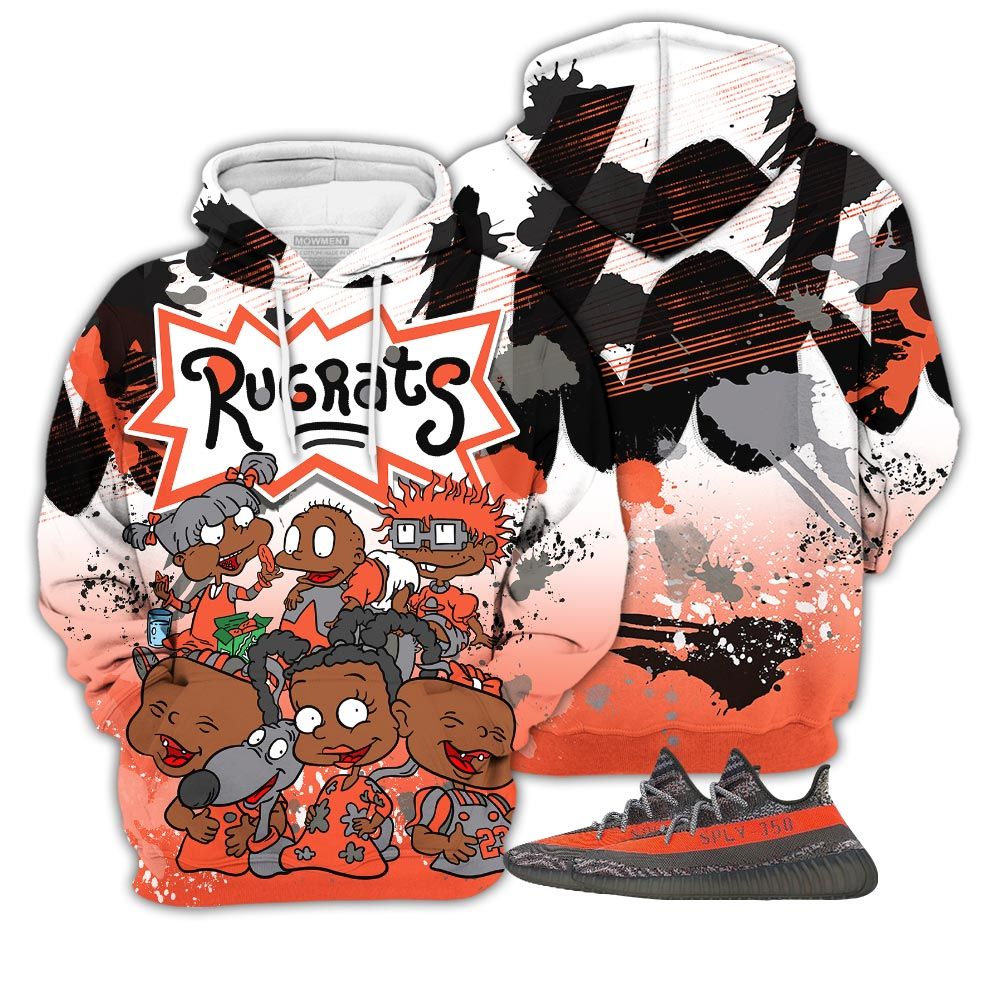 Rugrats 90S Watercolor Sneaker Shirt Match Boots 350 V2 Dark Beluga, Yeezy 350 V2 Carbon Beluga Hoodie Sweatshirt Tee All Over Print MKO Shirt