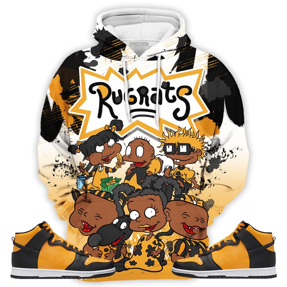 Rugrats 90S Watercolor Sneaker Shirt Match Dunk Reverse Goldenrod, Dunk High Bruce Lee Hoodie Sweatshirt Tee All Over Print MKO Shirt