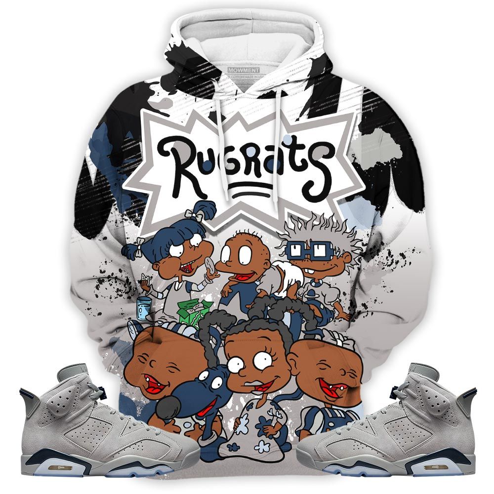 Rugrats 90S Watercolor Sneaker Shirt Match Georgetown 6S, Jordan 6 Retro Georgetown Hoodie Sweatshirt Tee All Over Print MKO Shirt