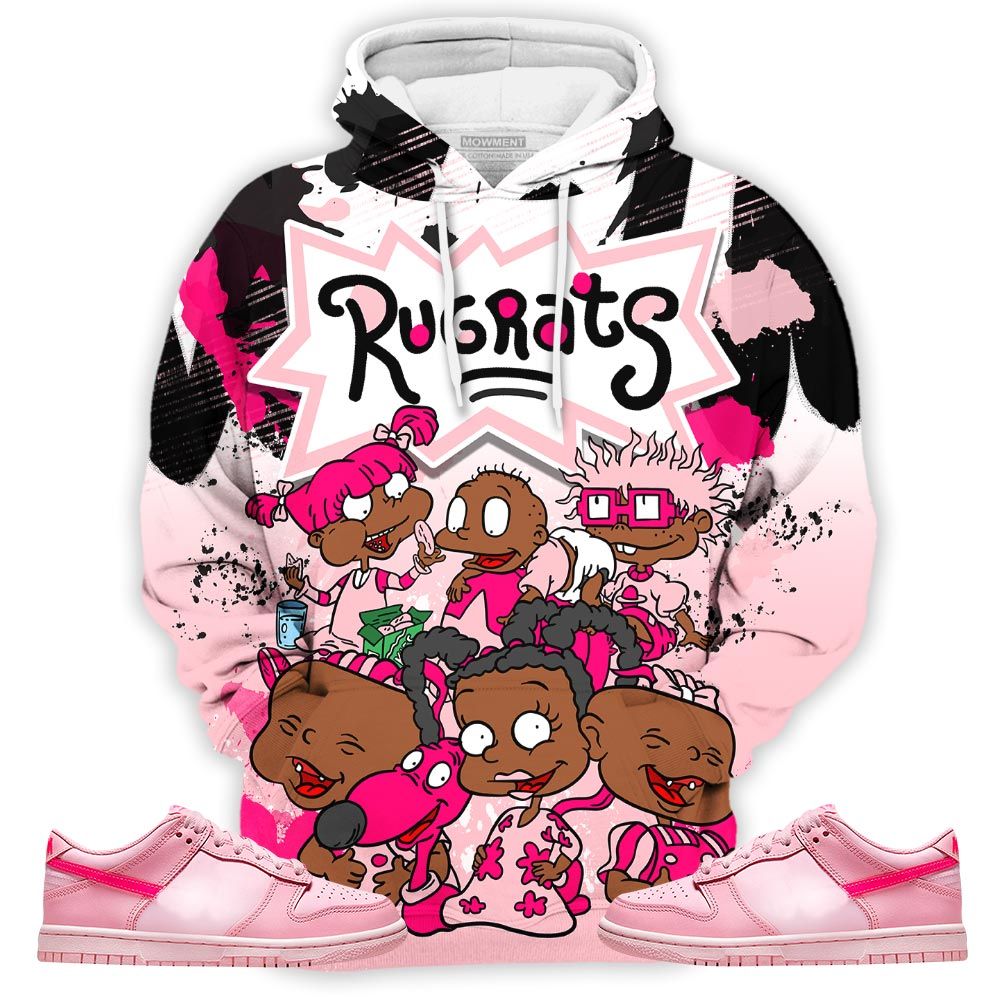 Rugrats 90S Watercolor Sneaker Shirt Match Low Triple Pink, Dunk Low Triple Pink Hoodie Sweatshirt Tee All Over Print MKO Shirt