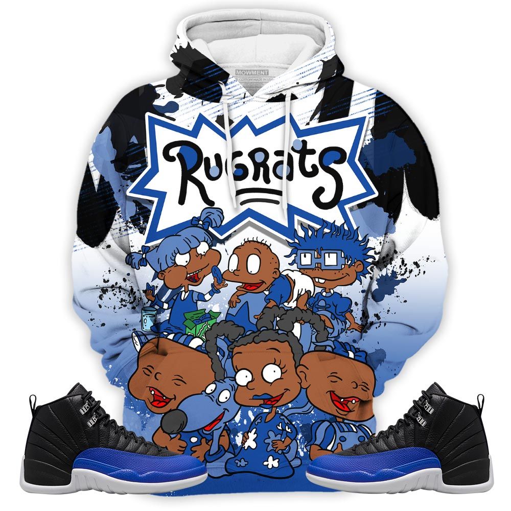 Rugrats 90S Watercolor Sneaker Shirt Match Retro Hyper Royal 12S, Jordan 12 Hyper Royal Hoodie Sweatshirt Tee All Over Print MKO Shirt