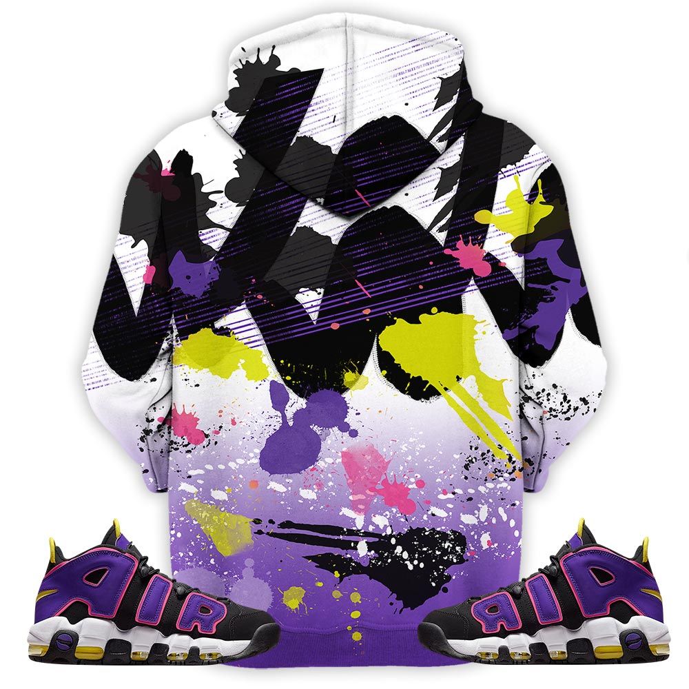 Rugrats 90S Watercolor Sneaker Shirt Match Uptempo Black Multi Color, Air More Uptempo Black Court Purple Hoodie Sweatshirt Tee All Over Print MKO Shirt