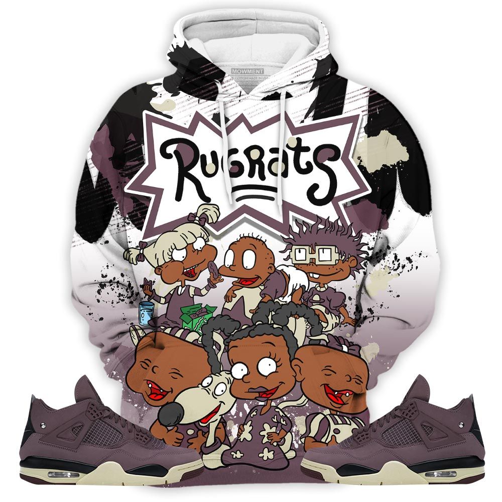 Rugrats 90S Watercolor Sneaker Shirt Match Violet Ore 4S, Jordan 4 A Ma Maniere Violet Ore Hoodie Sweatshirt Tee All Over Print MKO Shirt