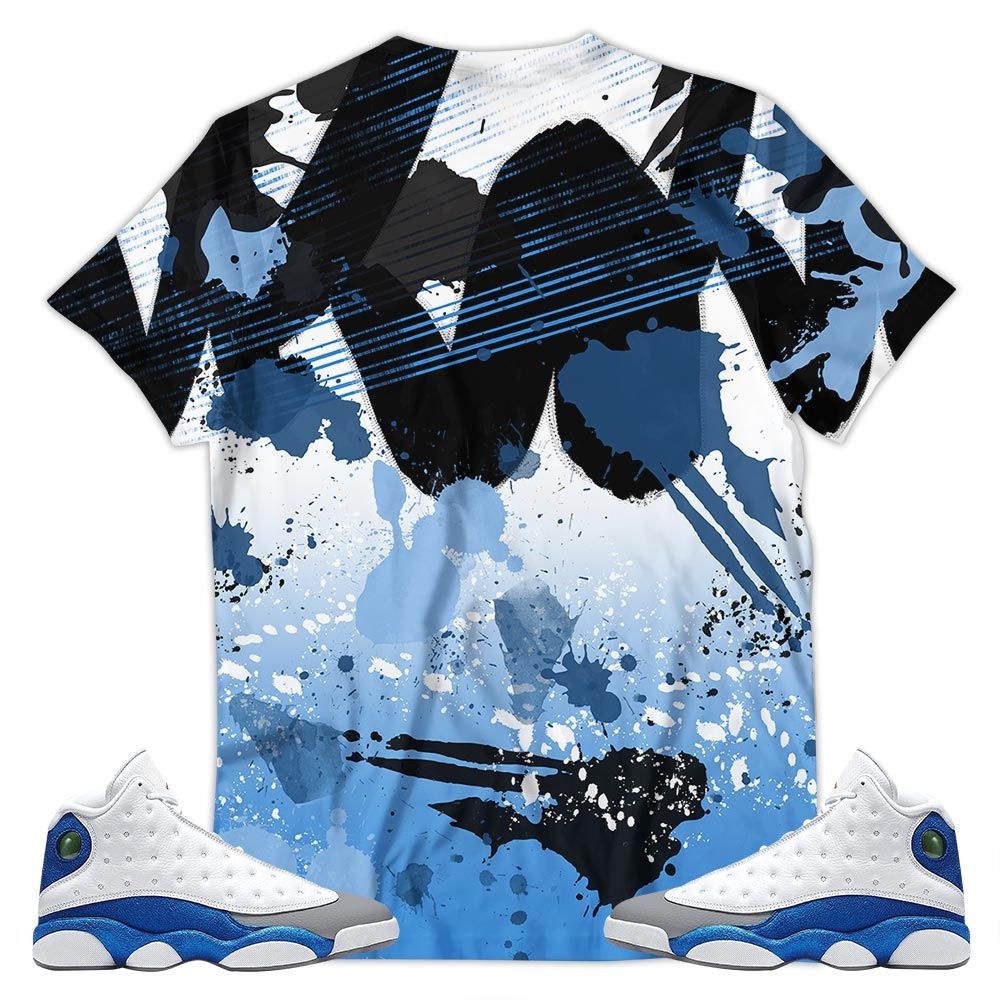 Rugrats 90S Watercolor Sneaker Shirt Match White French Blue 13S, Jordan 13 French Blue Hoodie Sweatshirt Tee All Over Print MKO Shirt