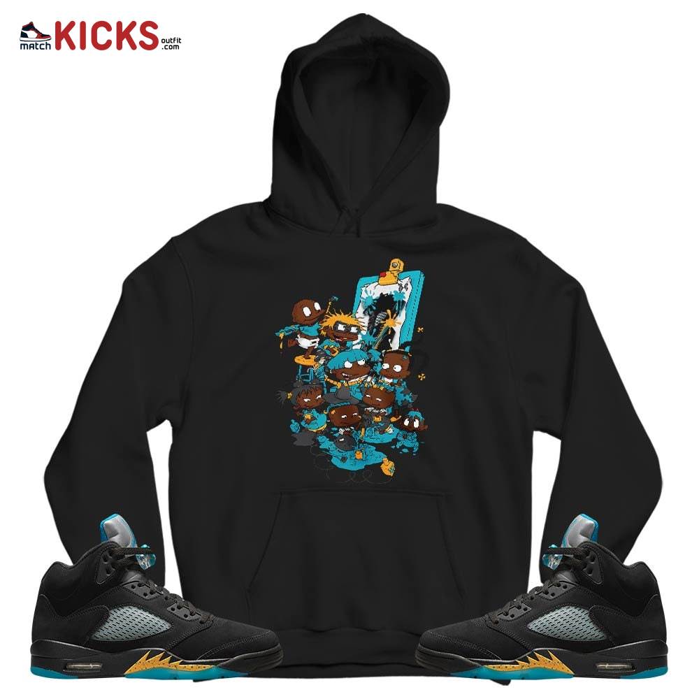 Rugrats Art Sneaker Shirt Match 2023 Retro Aqua 5s, Jordan 5 Aqua MKO T-Shirt Rugrats Art Sneaker Shirt Match 2023 Retro Aqua 5s, Jordan 5 Aqua MKO T-Shirt