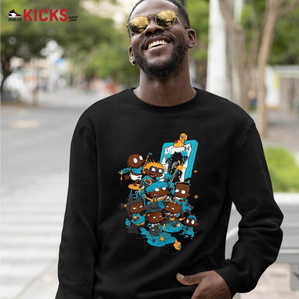 Rugrats Art Sneaker Shirt Match 2023 Retro Aqua 5s, Jordan 5 Aqua MKO T-Shirt Rugrats Art Sneaker Shirt Match 2023 Retro Aqua 5s, Jordan 5 Aqua MKO T-Shirt
