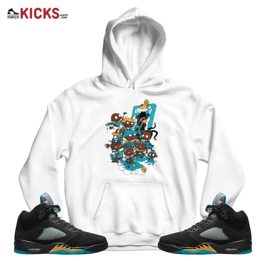 Rugrats Art Sneaker Shirt Match 2023 Retro Aqua 5s, Jordan 5 Aqua MKO T-Shirt Rugrats Art Sneaker Shirt Match 2023 Retro Aqua 5s, Jordan 5 Aqua MKO T-Shirt