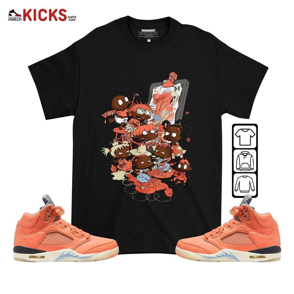 Rugrats Art Sneaker Shirt Match Crimson Bliss 5s, Jordan 5 DJ Khaled Crimson Bliss MKO T-Shirt
