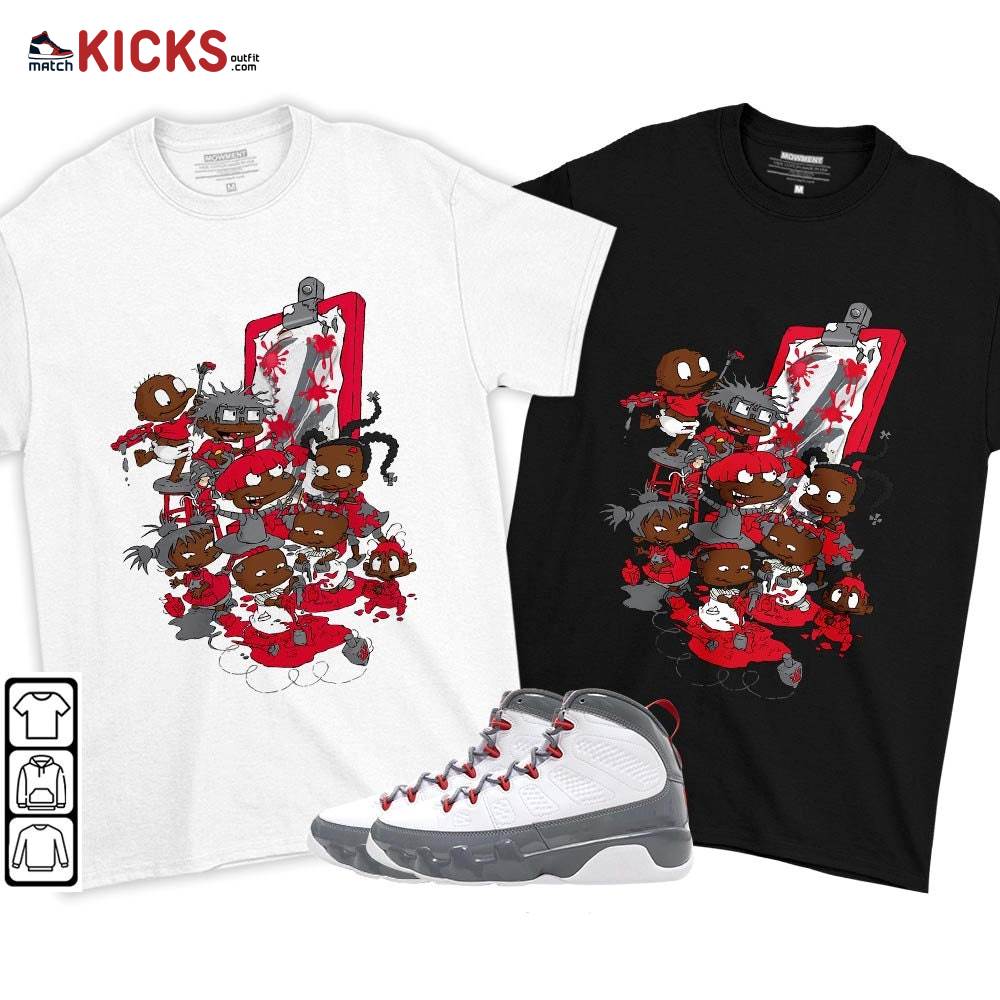 Rugrats Art Sneaker Shirt Match Fire Red 9s, Jordan 9 Retro Fire Red MKO T-Shirt Rugrats Art Sneaker Shirt Match Fire Red 9s, Jordan 9 Retro Fire Red MKO T-Shirt