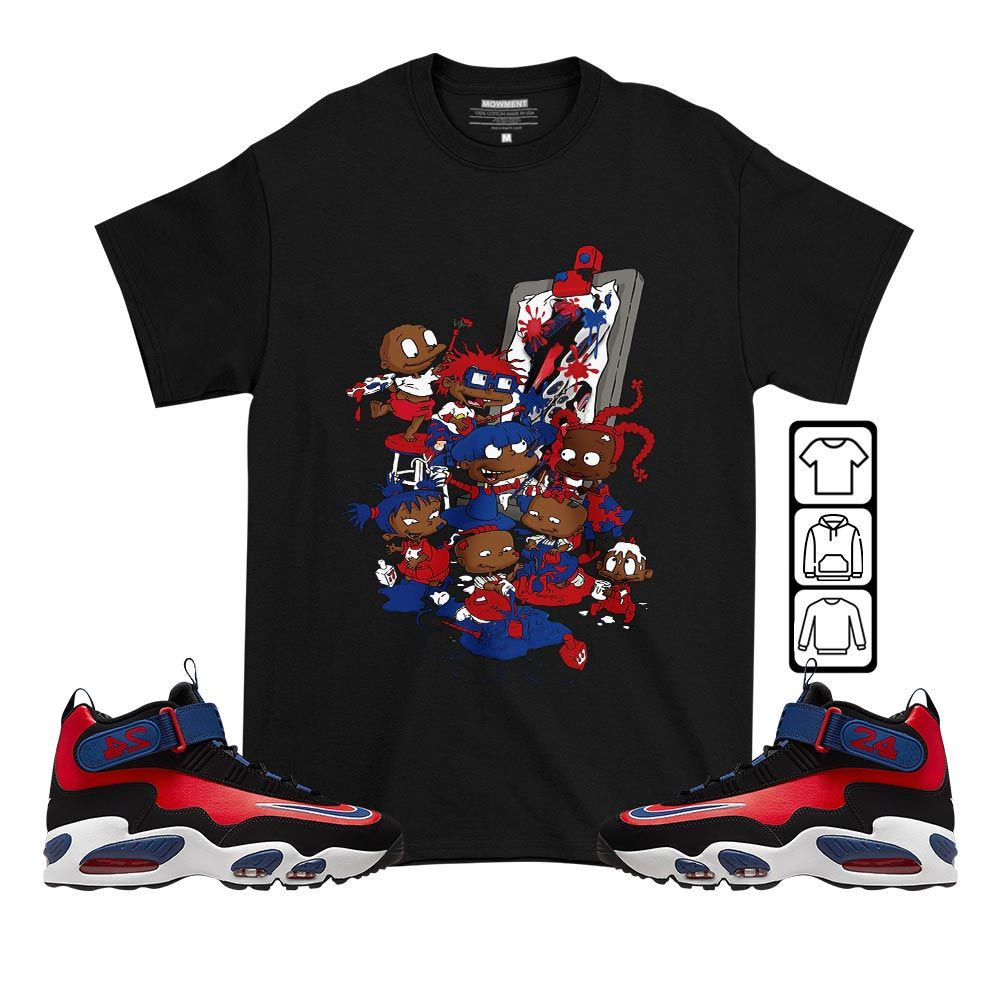 Rugrats Art Sneaker Shirt Match Max 1 Navy Red Black, Air Griffey Max 1 Black Red Navy Blue MKO T-Shirt Rugrats Art Sneaker Shirt Match Max 1 Navy Red Black, Air Griffey Max 1 Black Red Navy Blue MKO T-Shirt