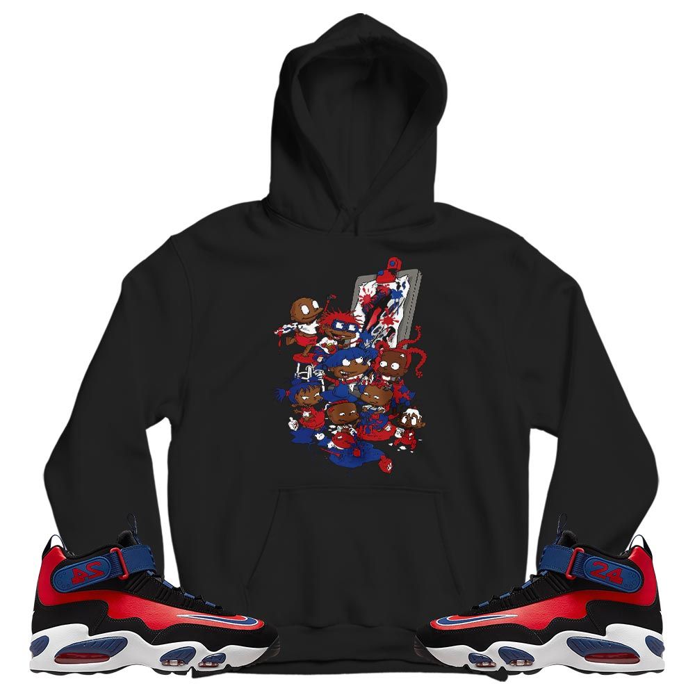 Rugrats Art Sneaker Shirt Match Max 1 Navy Red Black, Air Griffey Max 1 Black Red Navy Blue MKO T-Shirt