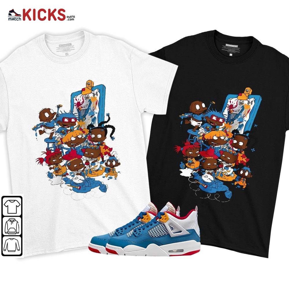 Rugrats Art Sneaker Shirt Match Messy Room 4s, Jordan 4 GS Messy Room MKO T-Shirt